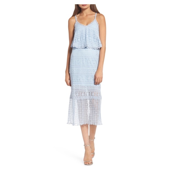 Foxiedox Dresses & Skirts - FOXIEDOX ELLIE LACE POPOVER MIDI DRESS NWOT